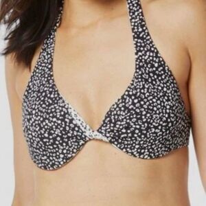 Coco Reef Verso Bra Sized Reversible Underwire Halter Bikini Top, Island Cheetah
